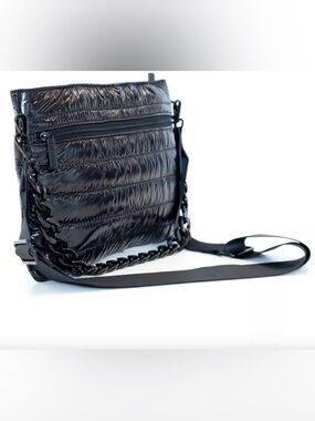 BCBGeneration Black Channel Quilted East West Crossbody Bag NWOT